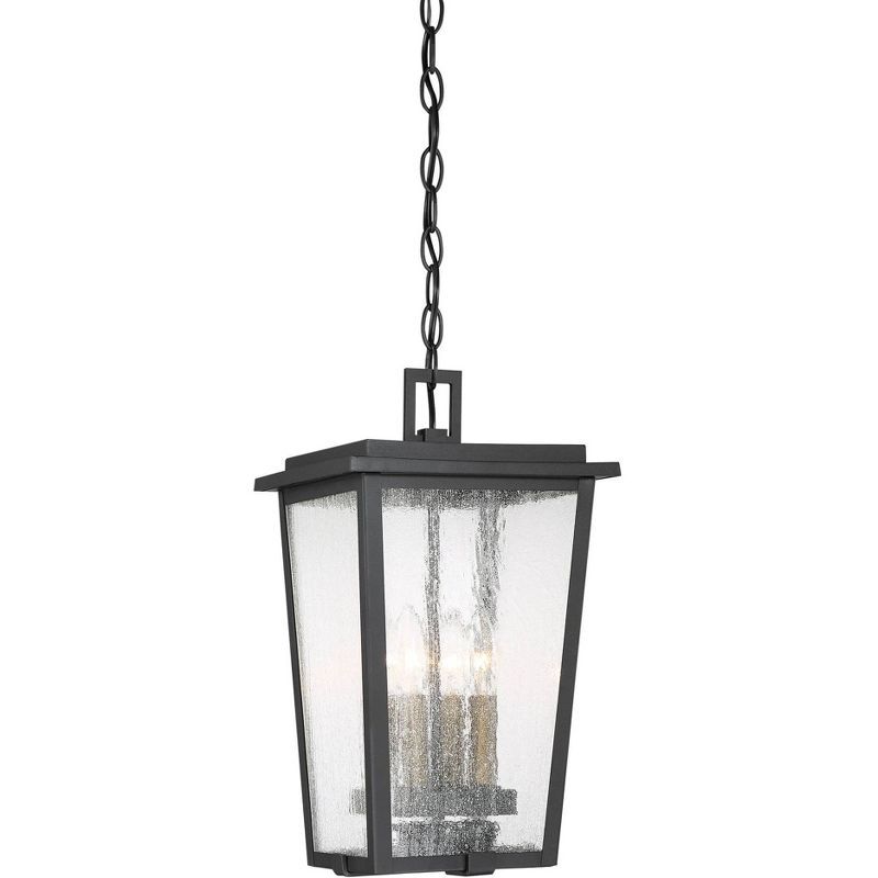 Minka Lavery Modern Outdoor Hanging Light Fixture Sand Black Damp Rated 16 1/4" Clear Seeded Glas... | Target