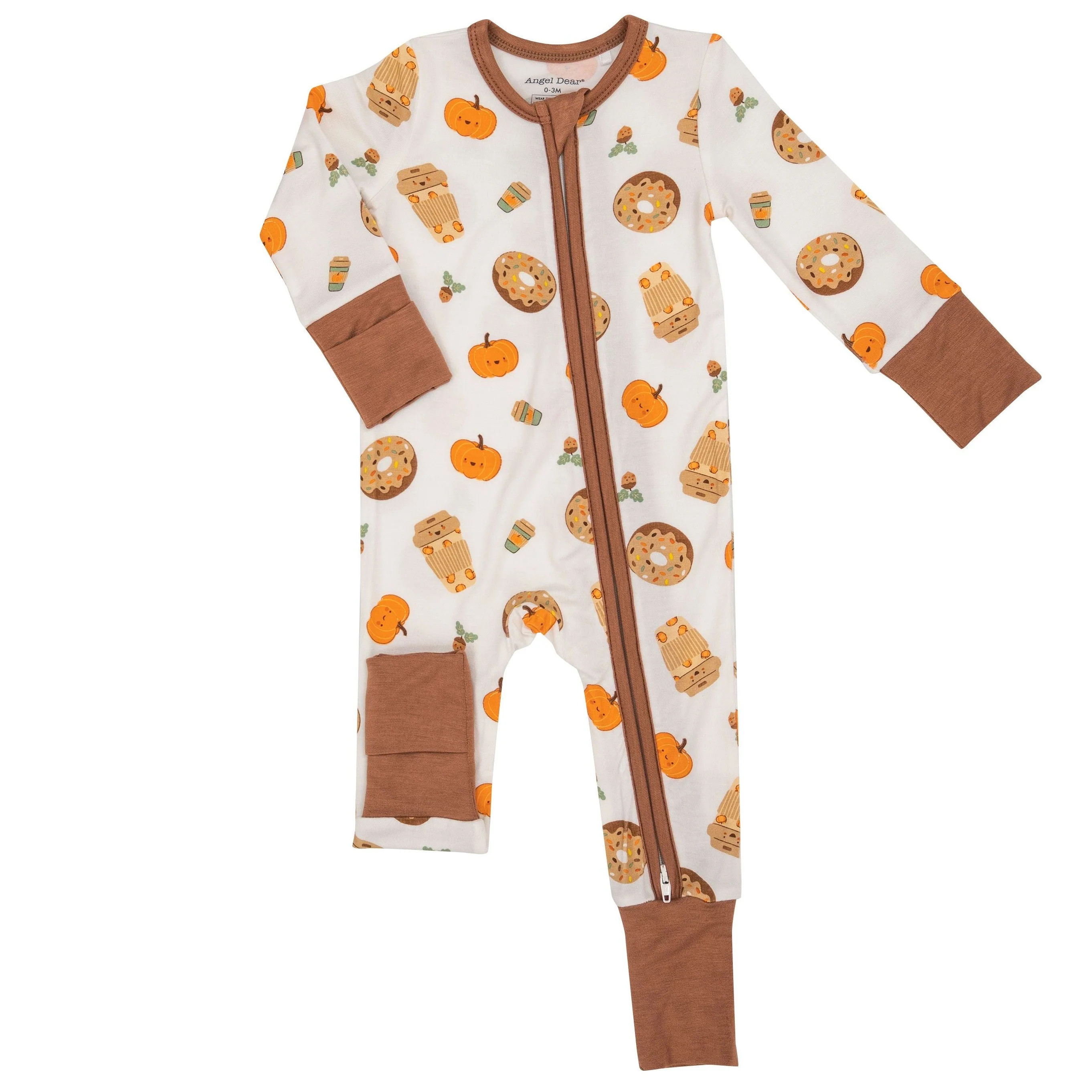 2-Way Zip Romper, Pumpkin Spice Latte | SpearmintLOVE