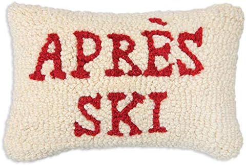 Chandler 4 Corners Artist-Designed Apres Ski Hand-Hooked Wool Decorative Throw Pillow (8” x 12... | Amazon (US)