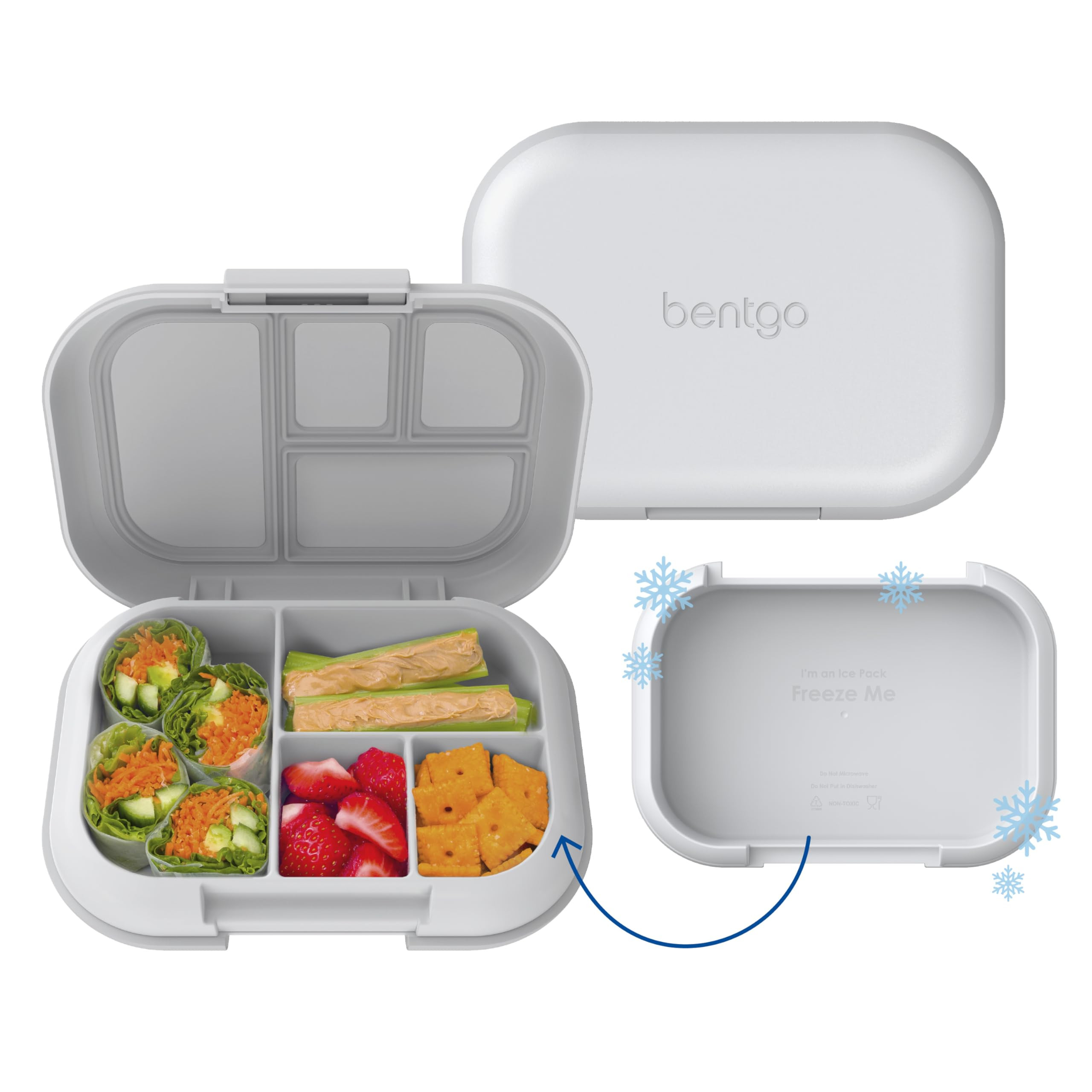 Bentgo Chill Kids Leak-Proof Lunch Box - 4-Compartment Bento Box with Built-In Ice Pack, 3.3 Cup ... | Amazon (US)