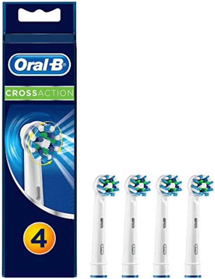Oral B Cross Action Electric Toothbrush Replacement Brush Heads Refill, 4Count | Amazon (US)