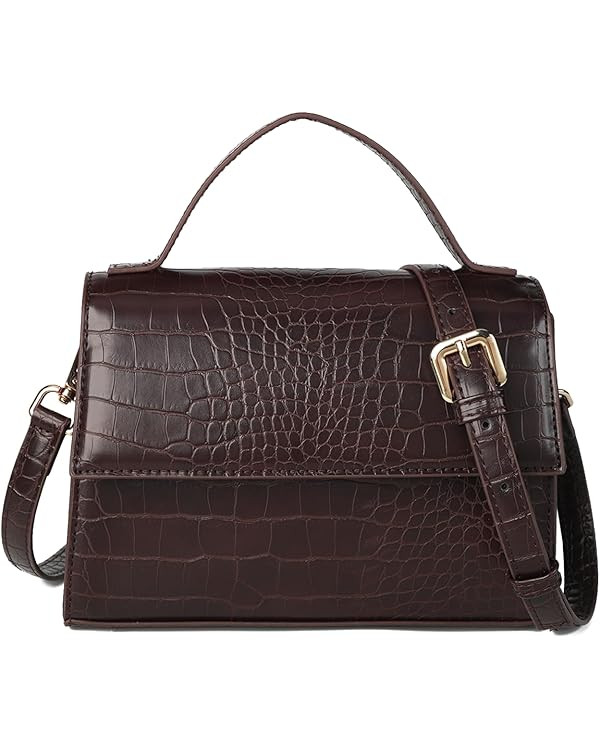 Gladdon Small Leather Crossbody Purse for Women Trendy Ladies Top Handle Shoulder Bags | Amazon (US)