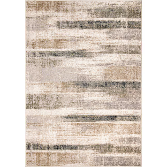 allen + roth with STAINMASTER Multiscape 8 x 10 (ft) Polypropylene Cream Rectangular Indoor Abstr... | Lowe's