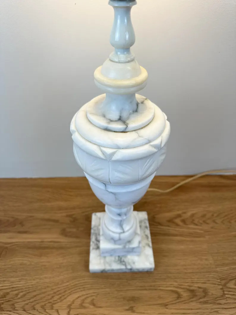 Antique Carrara Marble Lamp (No Shade) | Etsy (Global)