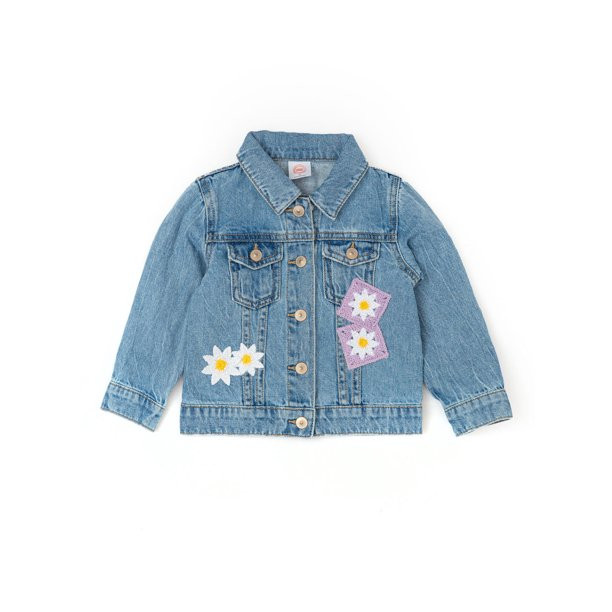 Wonder Nation Toddler Girls Denim Jacket, Sizes 2 Toddler-18 Months | Walmart (US)