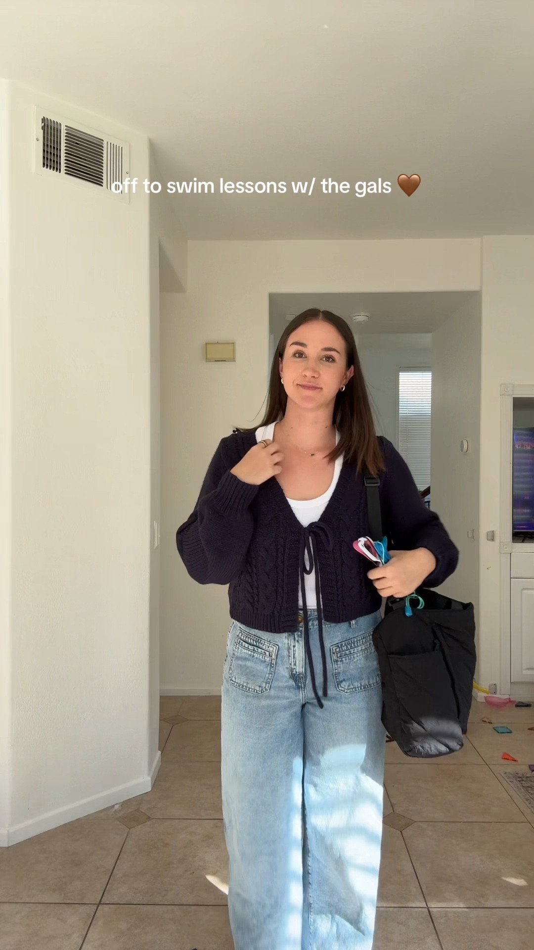 large in the sweater & pants are TTS :) 