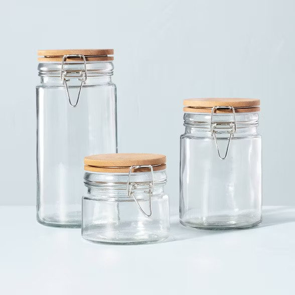 Glass & Wood Clamp Pantry Canister - Hearth & Hand™ with Magnolia | Target