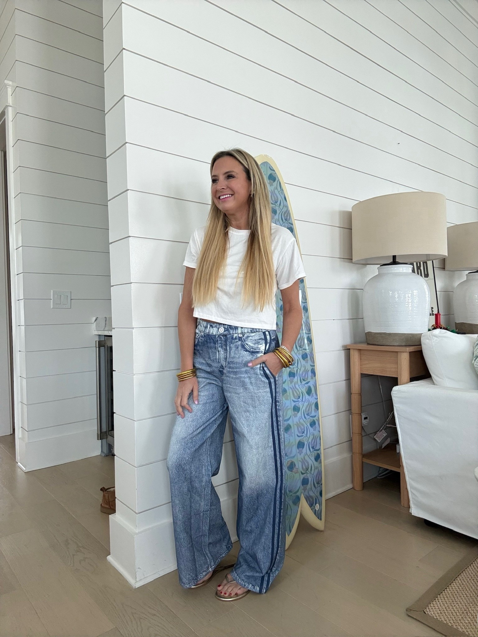 Have you tried the sweatpants jeans trend yet?? Wearing xs in them. Tee is Amazon and so good. I bought 4!

#LTKSeasonal #LTKTravel #LTKootd