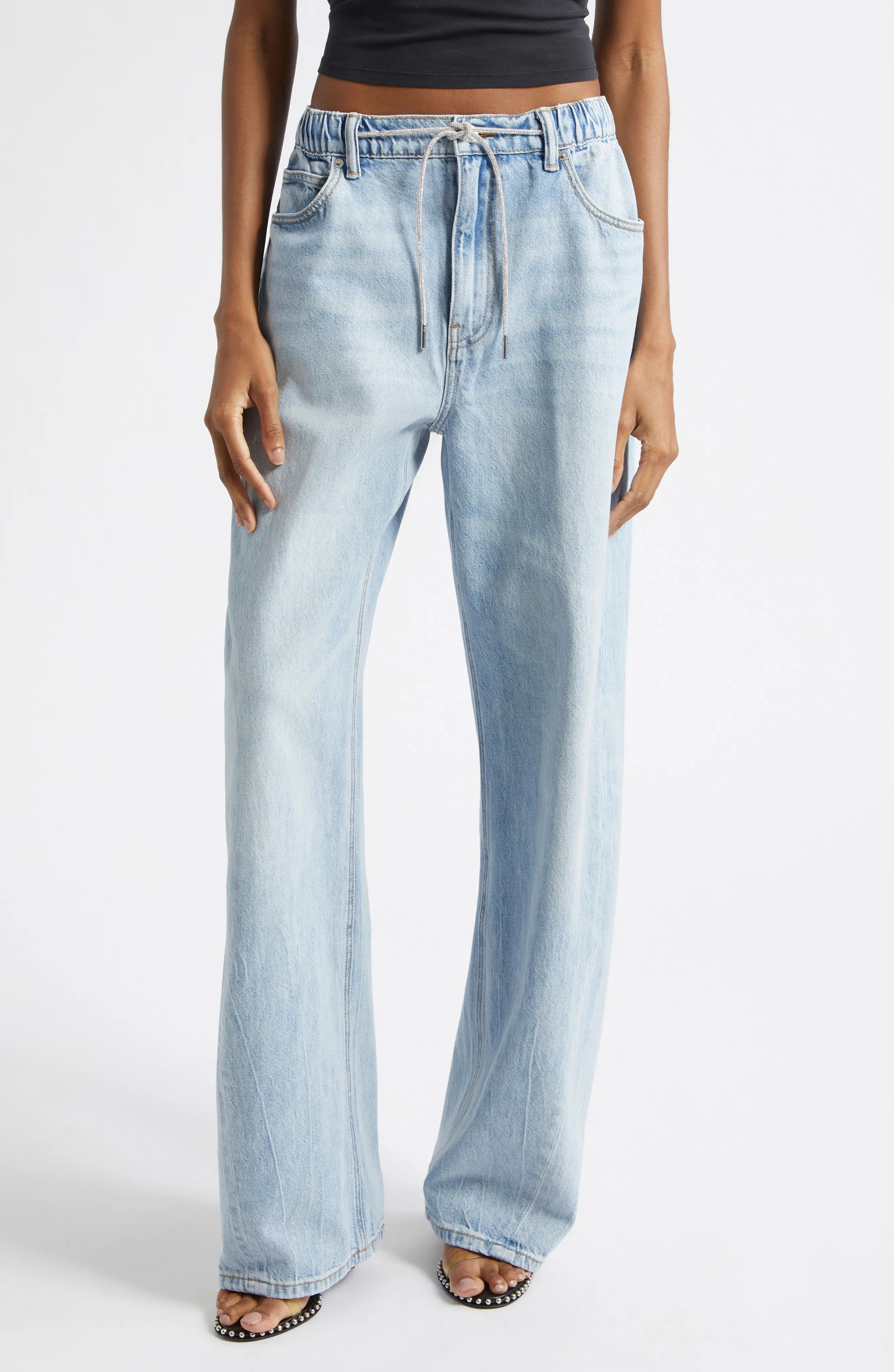 Crystal Drawcord Balloon Jeans (Women) | Nordstrom | Nordstrom