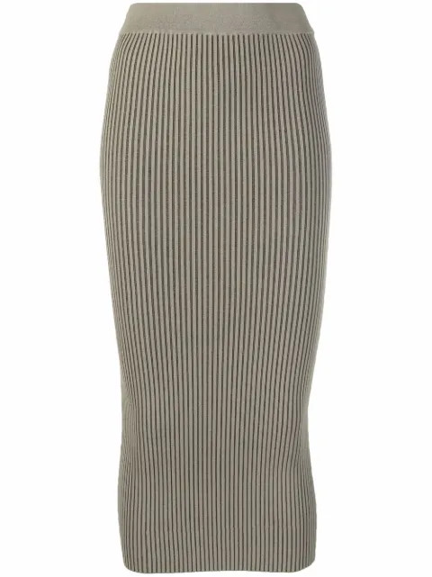 ANINE BING Fine Ribbed Skirt - Farfetch | Farfetch Global