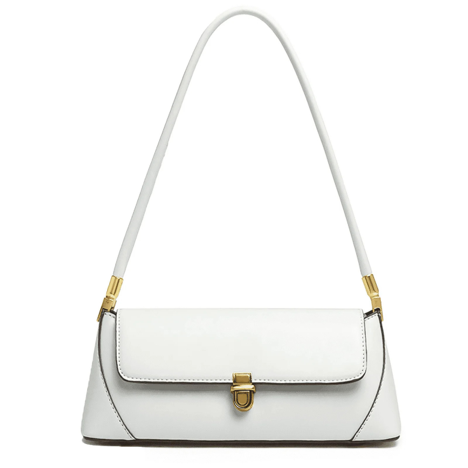 Farcauo Shoulder Bags Vintage Small Purses for Women White Pu Leather Tote Handbags | Walmart (US)