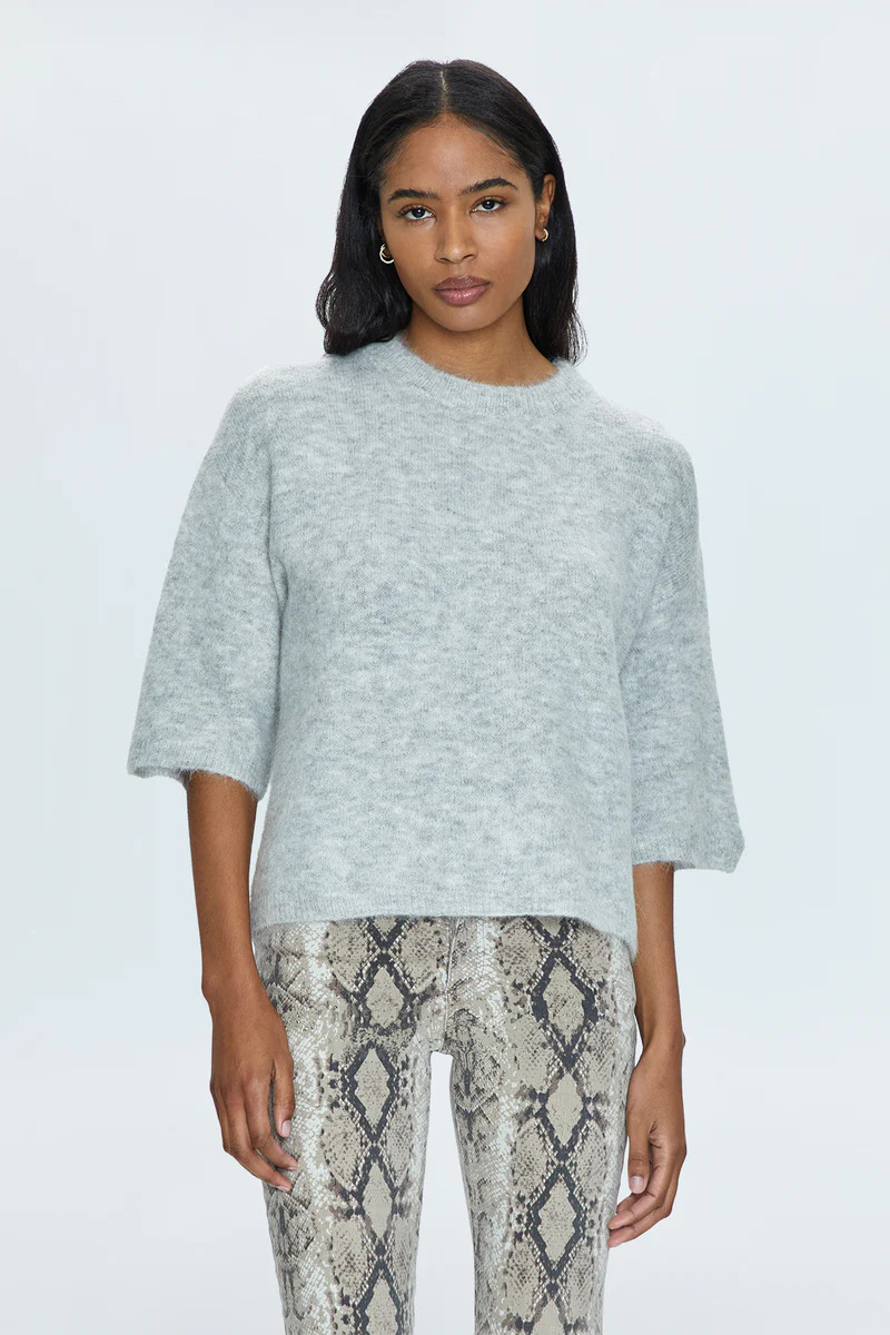 Micah Sweater Tee - Soft Grey | Pistola Denim