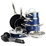 Blue Diamond Cookware Diamond-Infused Ceramic Nonstick, Cookware Pots and Pans Set, 14 Piece | Amazon (US)