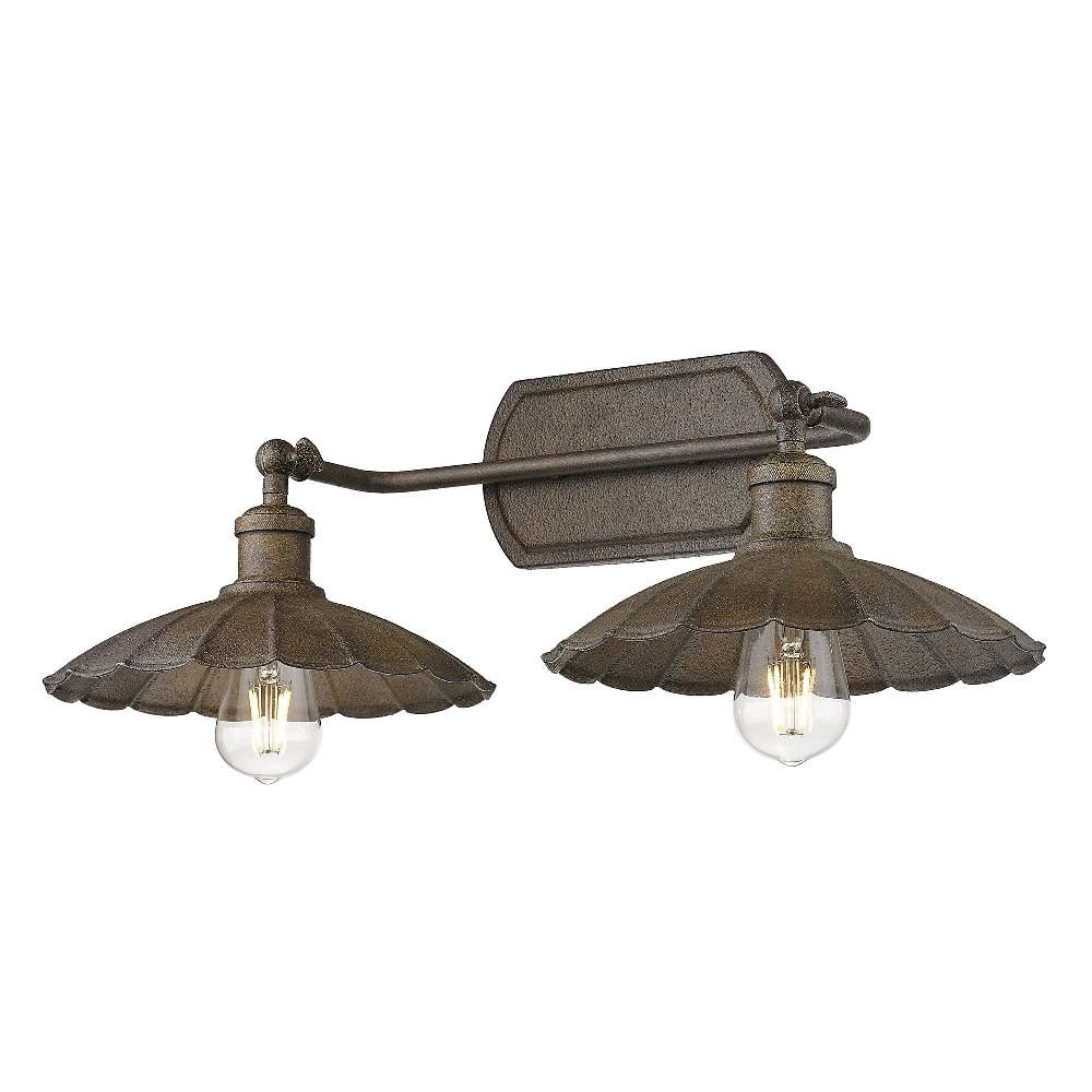 Clemence 2-Light Vanity Light in Dark Rust and Dark Rust | Walmart (US)
