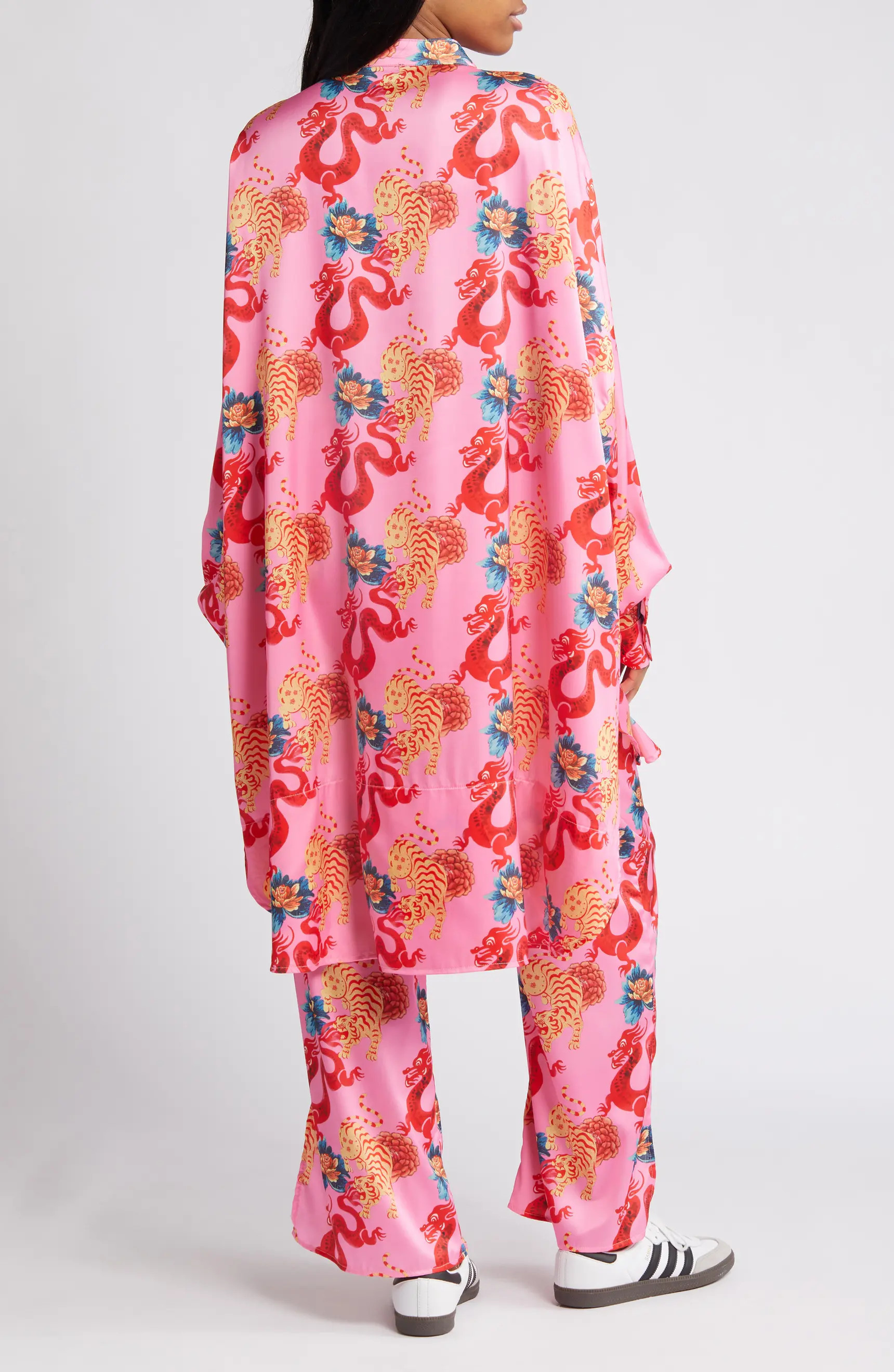 Dragon Satin Long Sleeve Top & Pants Set | Nordstrom
