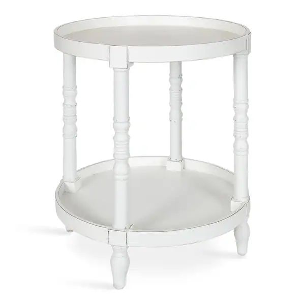 Kate and Laurel Bellport Round Wood Side Table - White | Bed Bath & Beyond