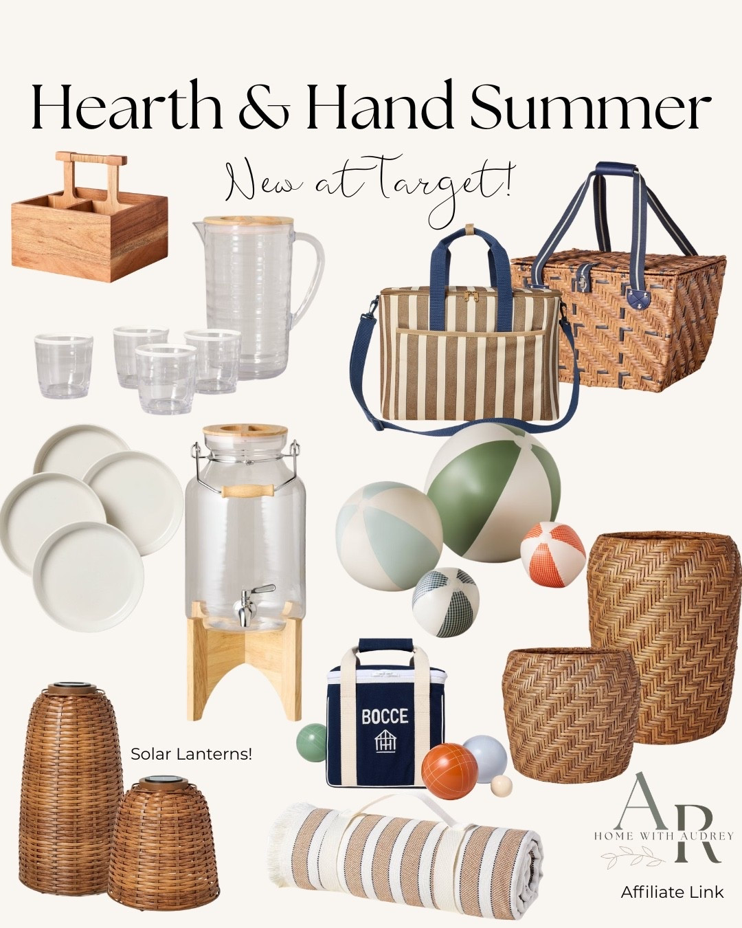 New at @Target Hearth & Hand by Magnolia summer outdoor finds! From planters to outdoor dining, this collection is so cute and has it all! Love this cooler bag and picnic basket! 

#LTKSeasonal #LTKHome