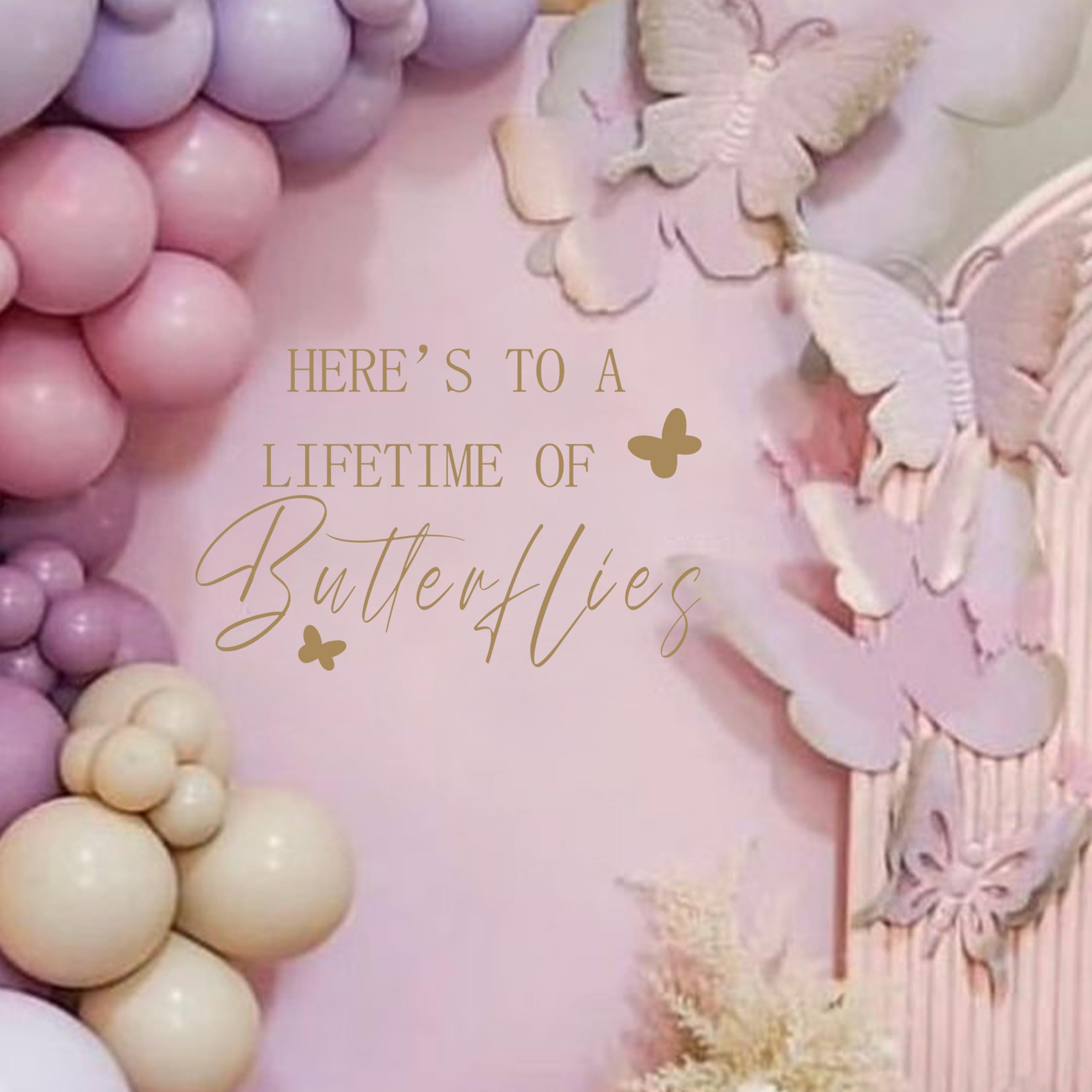 Butterfly Bridal Shower decal,Lifetime of Butterflies Backdrop Butterflies Bachelorette,Bridal Sh... | Amazon (US)