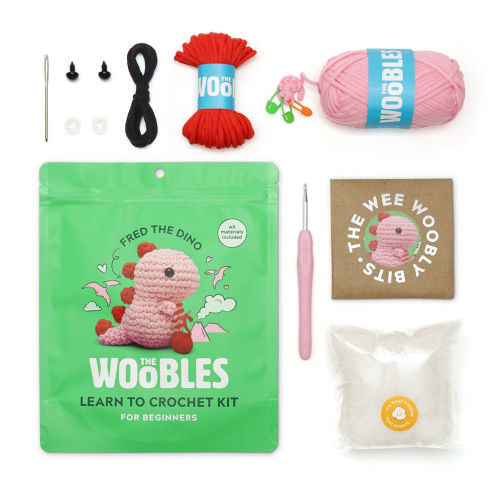 Fred the Dino Pink Learn to Crochet kit | Barnes & Noble