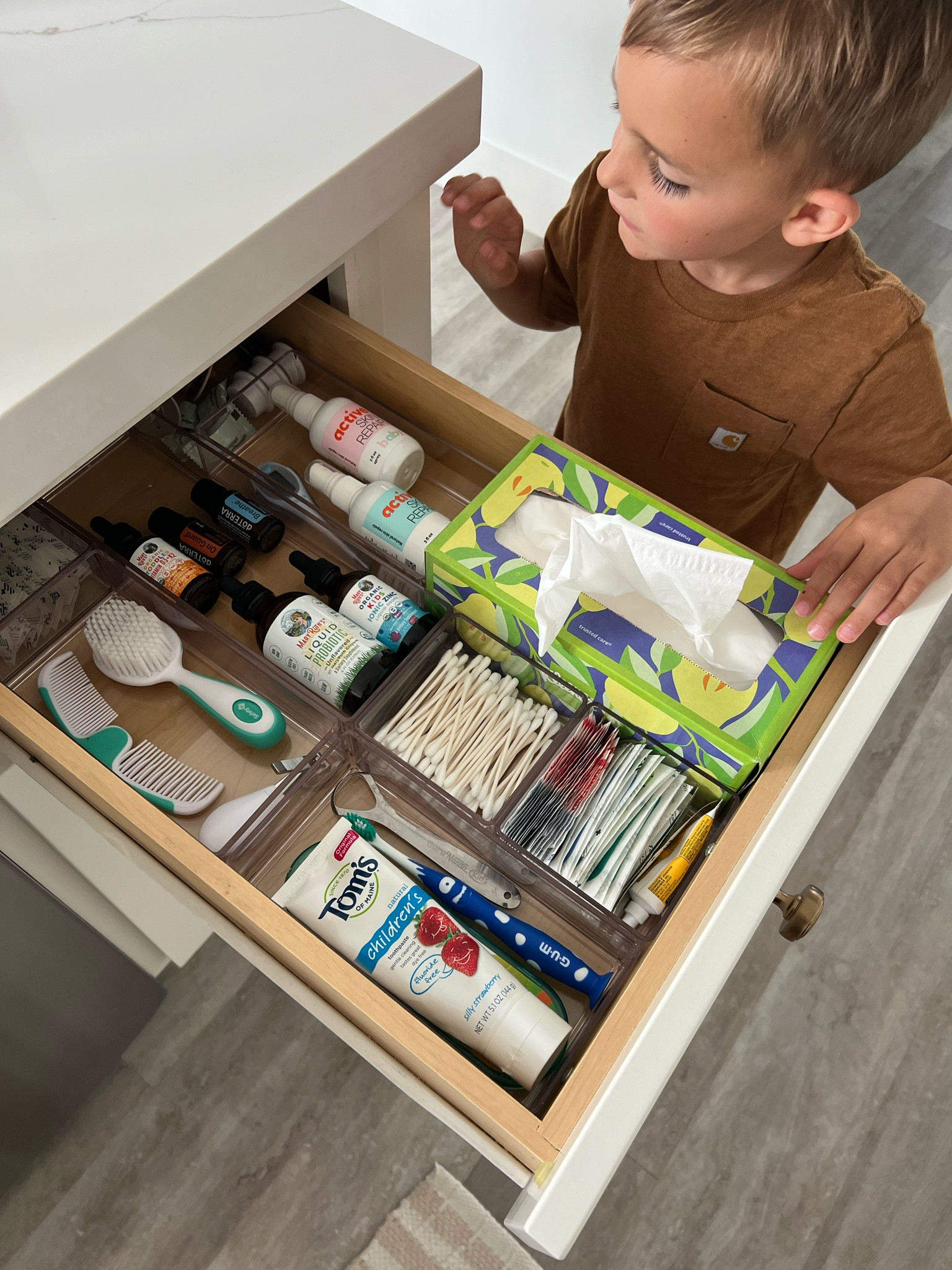 Back to school wellness drawer for more efficient mornings!

#LTKFamily #LTKKids #LTKBacktoSchool