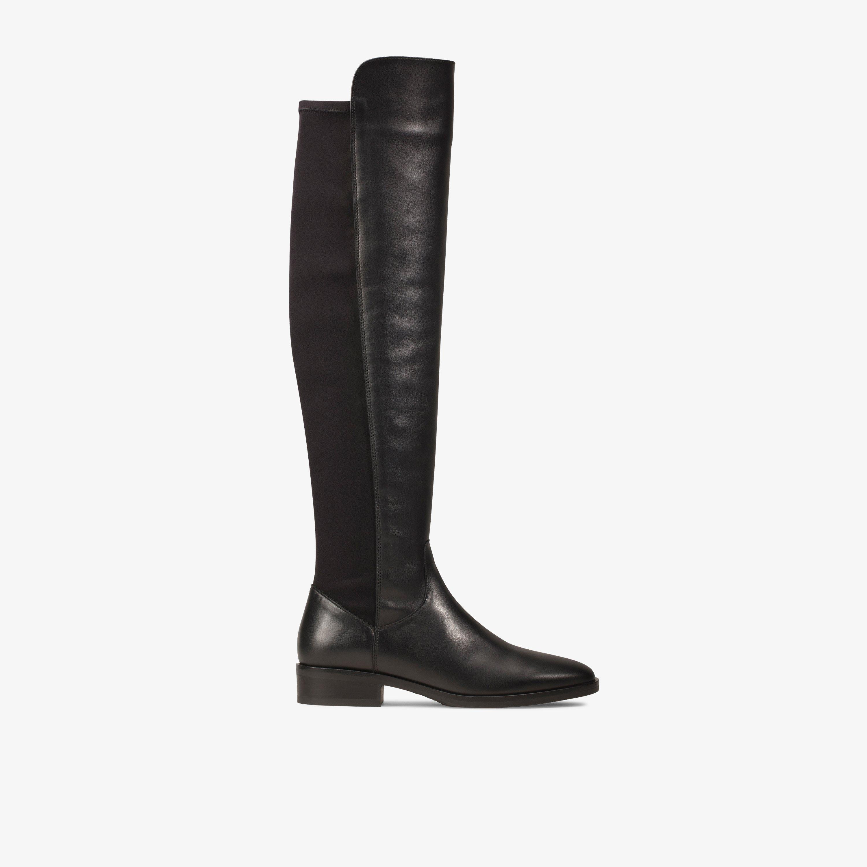 Women Pure Caddy Black Leather Boots | Clarks US | Clarks (US)