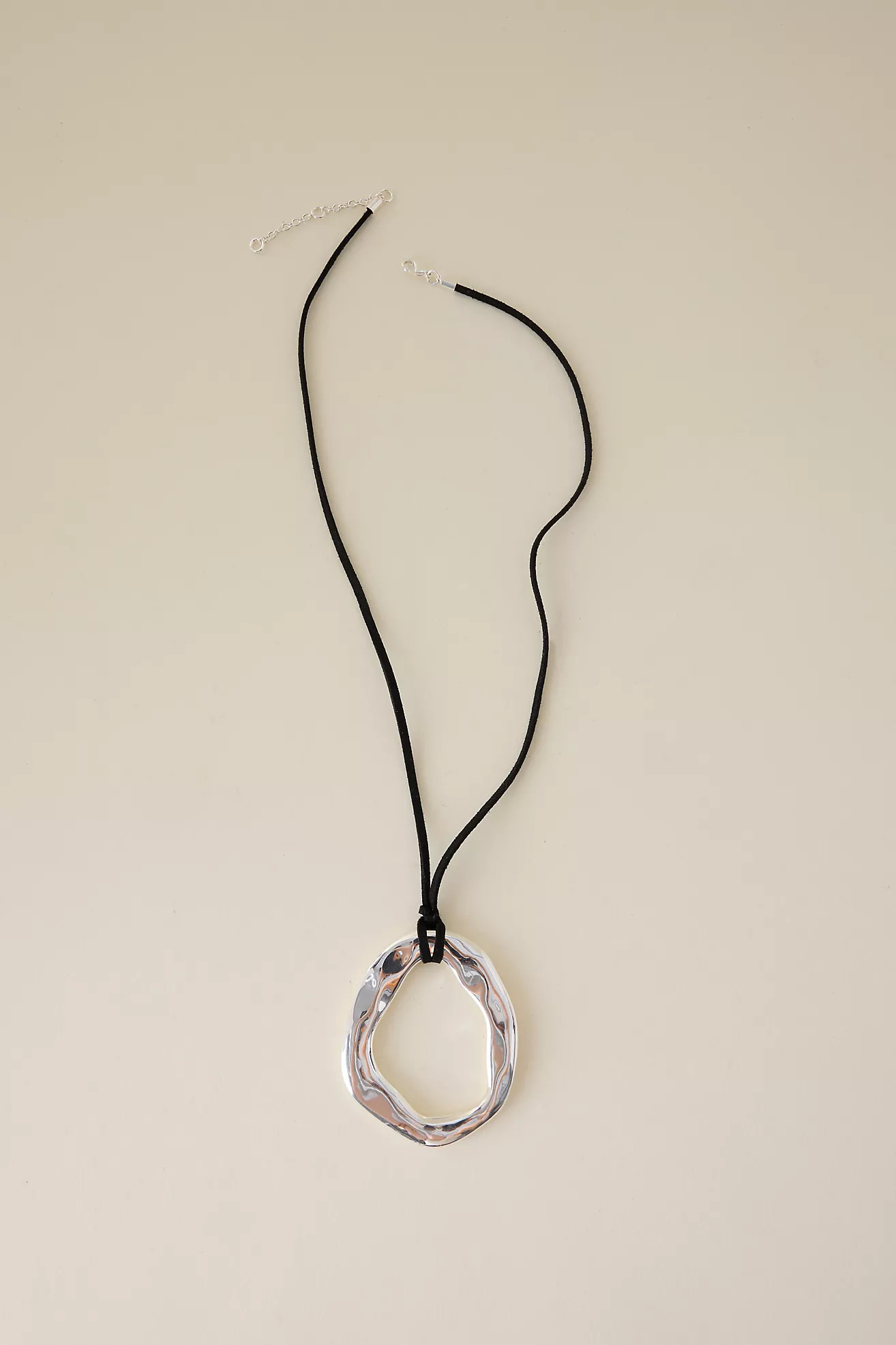 Oversized Circle Pendant Cord Necklace | Anthropologie (UK)