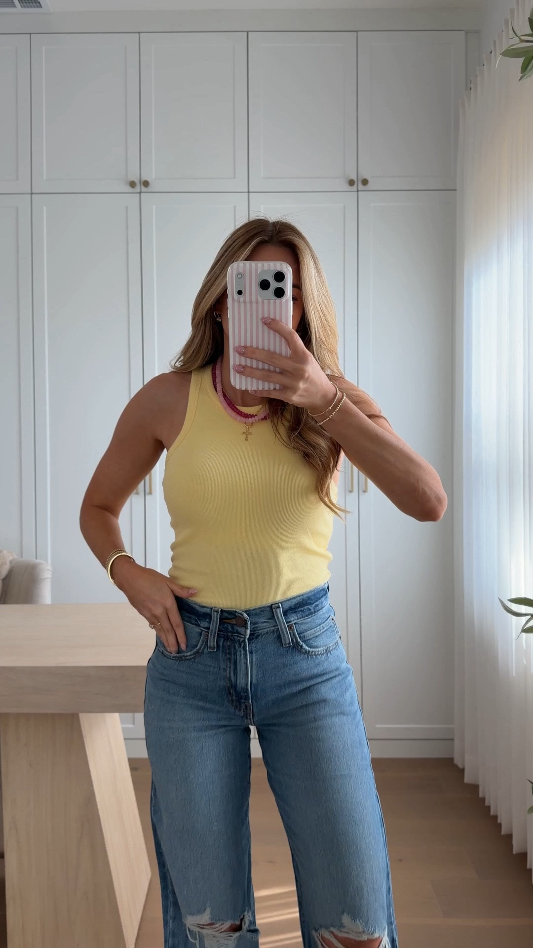 amazon outfit, tank: xs // jeans: 25