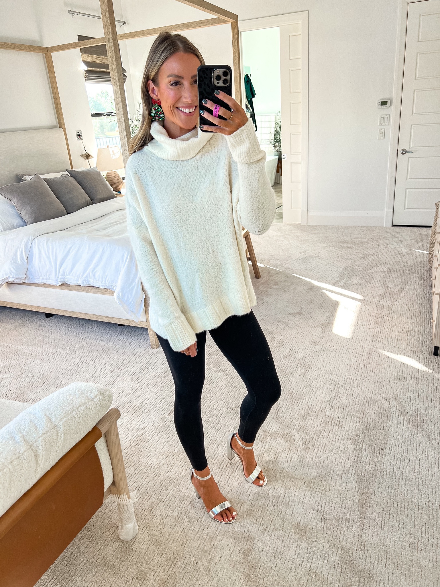 THANKSSARAH30 wearing sm Soft cream turtleneck sweater

#LTKsalealert #LTKHoliday