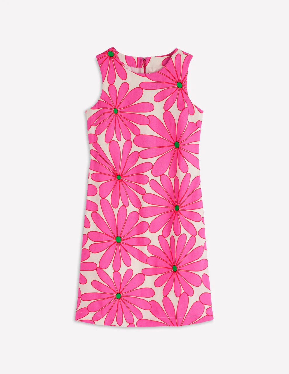 Linen Shift Dress-Pink, Daisy Blossom | Boden (US)