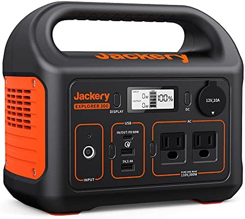 Jackery Portable Power Station Explorer 300, 293Wh Backup Lithium Battery, 110V/300W Pure Sine Wa... | Amazon (US)