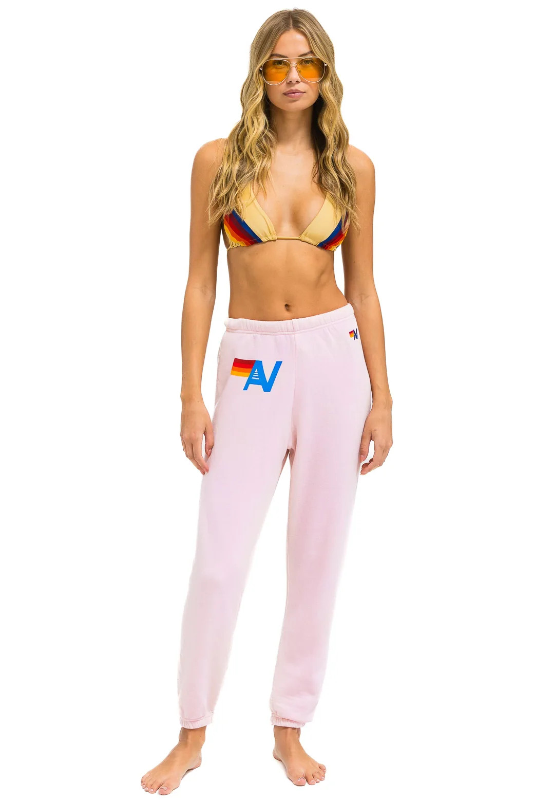Logo Sweatpants \u2013 Light Pink | Aviator Nation | Aviator Nation