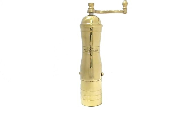 Pepper Mill Imports Athena Pepper Mill with Cup, Brass, 8" | Amazon (US)