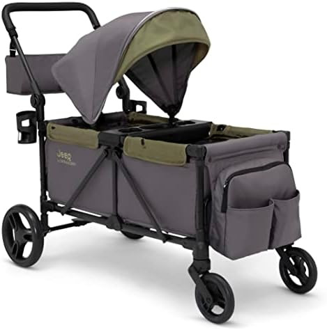 Jeep Sport All-Terrain Stroller Wagon by Delta Children - Includes Canopy, Parent Organizer, Adju... | Amazon (US)