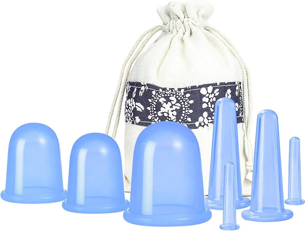 Cupping Therapy Sets 7Pcs Silicone Anti Cellulite Cup Vacuum Suction Massage Cups Facial Cupping ... | Amazon (US)