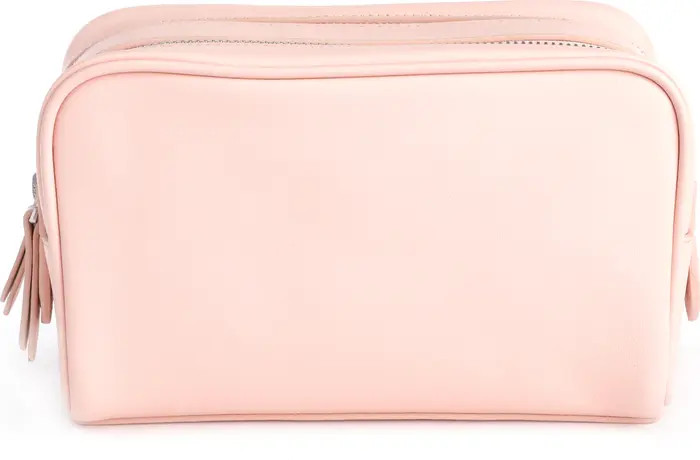 ROYCE New York Double Zip Leather Toiletry Bag | Nordstrom | Nordstrom