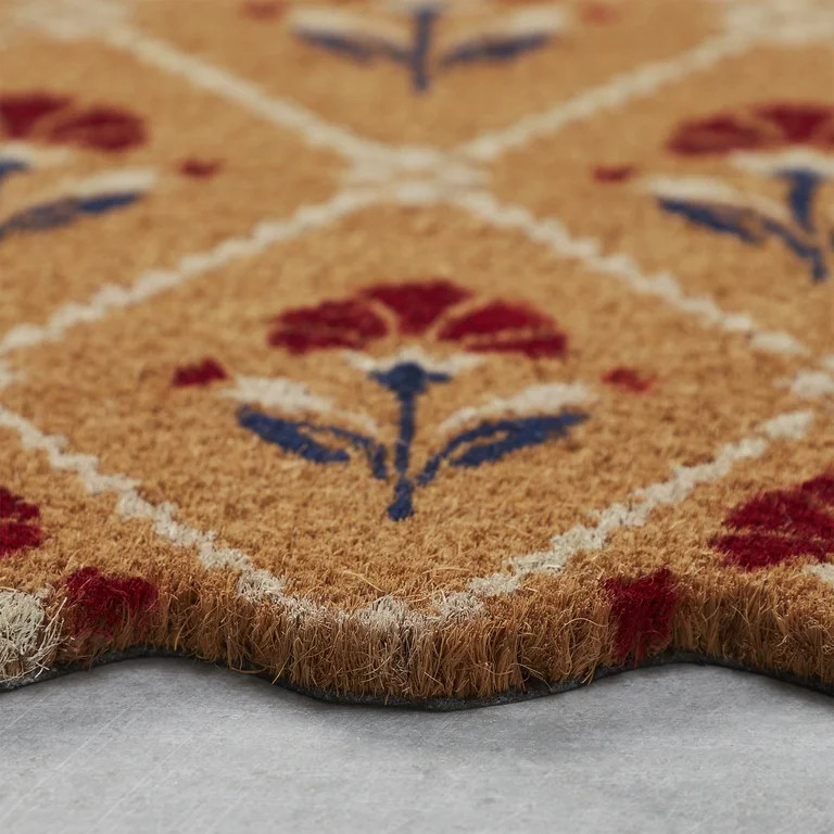 Floral Coir Outdoor Doormat, Red/White/Blue, 30" x 18", by My Texas House | Walmart (US)