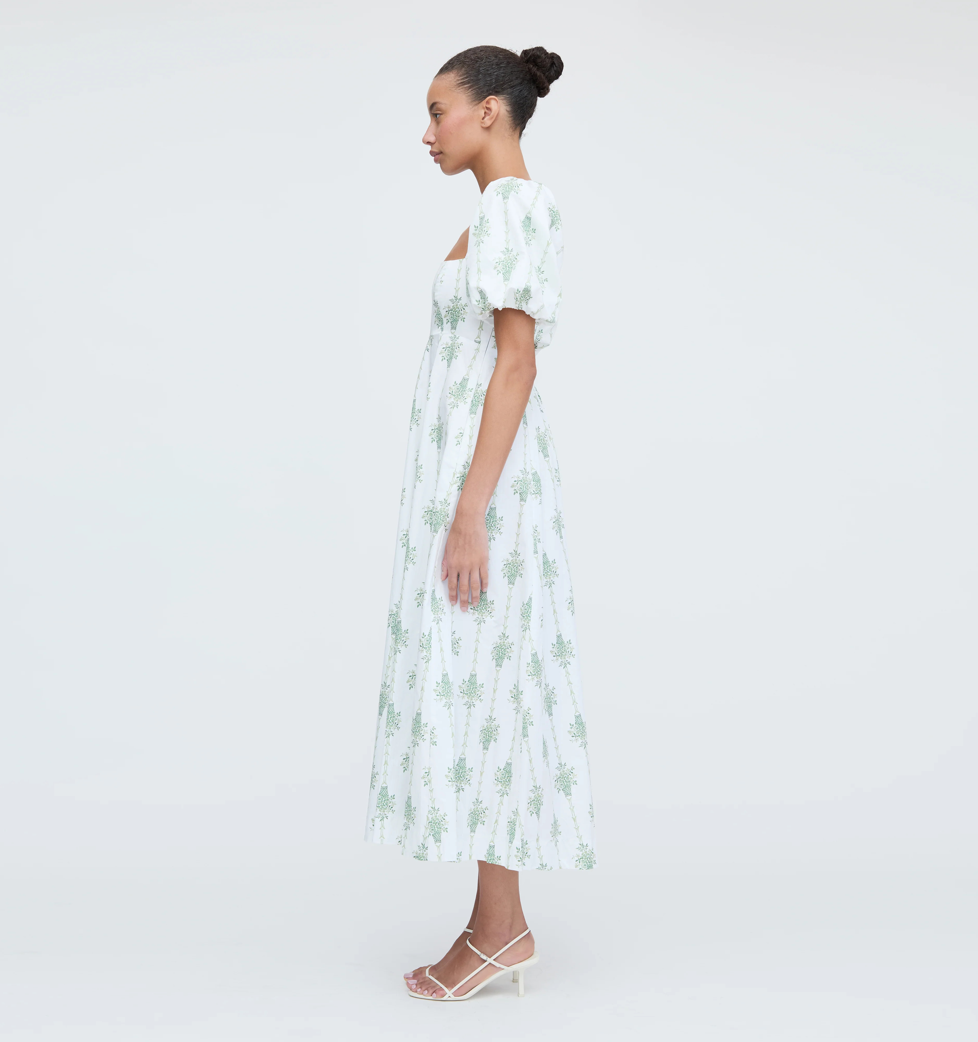 The Matilda Dress - Apple Green Basket Stripe | Hill House Home US