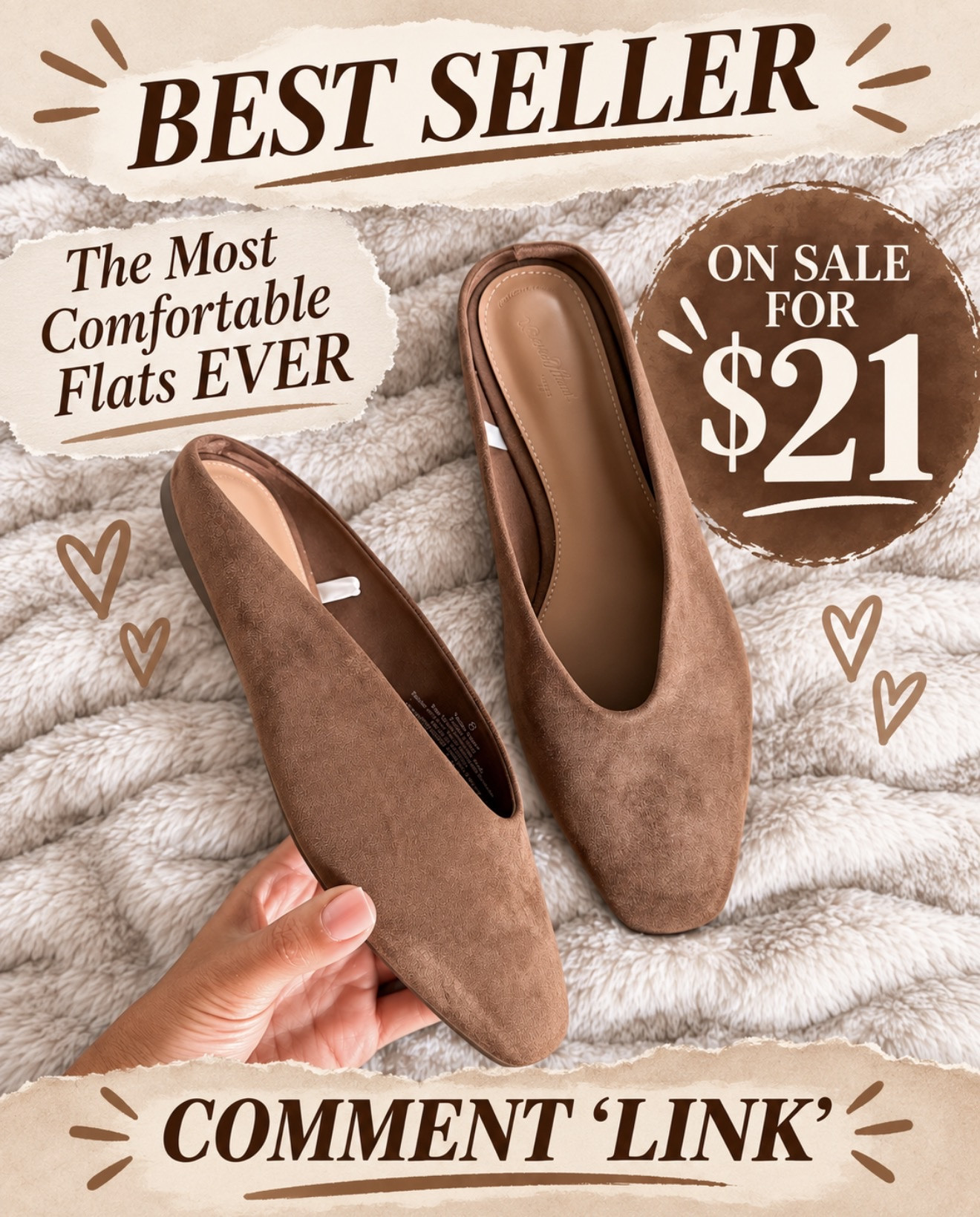 The most comfortable flats EVER—and they’re on sale for only $21! The soft neutral color works with everything, and they’re perfect when you want to look polished without sacrificing comfort.

#LTKSaleAlert #LTKOver40 #LTKmomlife