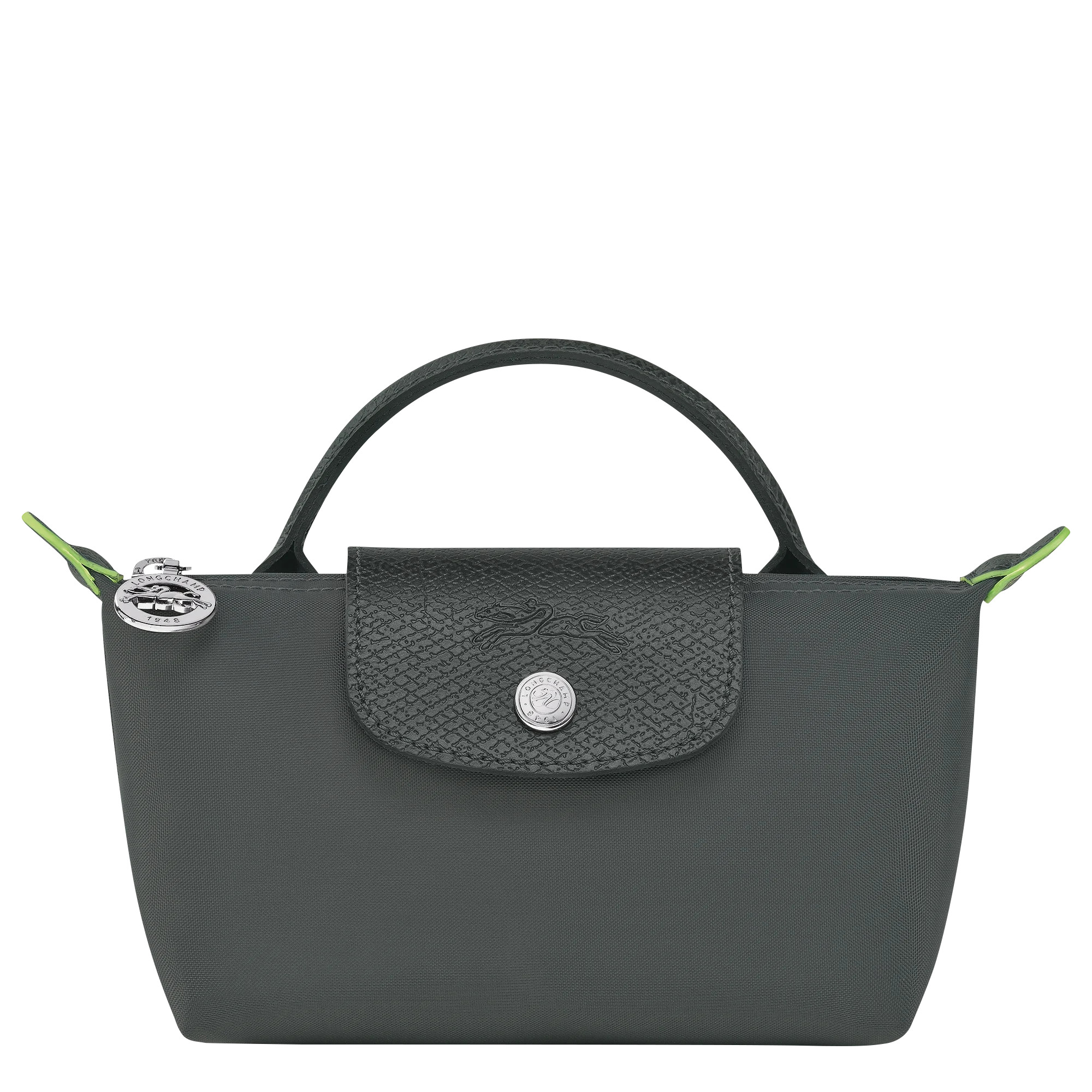 Le Pliage Green Pouch with handle | Longchamp