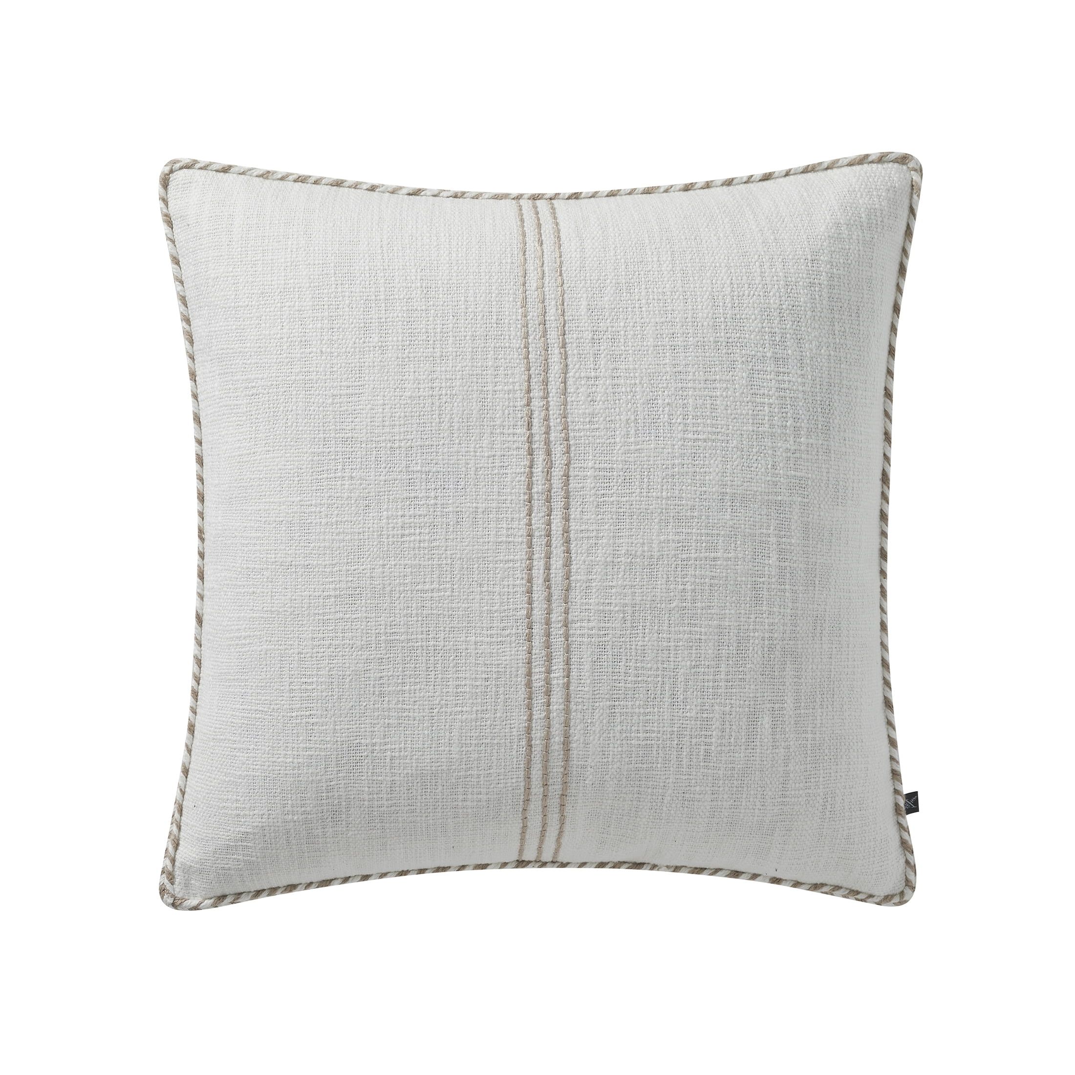 My Texas House 22" x 22" Taupe Arielle Textured Cotton Decorative Pillow Cover - Walmart.com | Walmart (US)