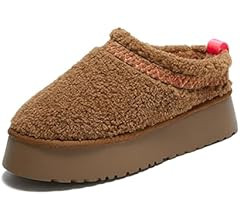 Nuyenkm Women's Winter Slippers Platform Snow Boots Thickened Flat Boots Fur Lined Warm Durable S... | Amazon (US)