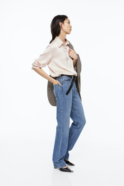 Chemise ajustée - Lichtbeige - FEMME | H&M GB | H&M (UK, MY, IN, SG, PH, TW, HK)