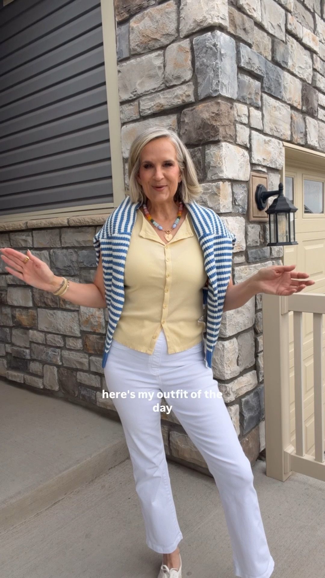 My menopausal rant- I don’t know about you but this makes me insane. You go to get dessert and it’s all gone!🤣
The sneakers are Zara.
Spanx, white denim, Erin McDermott, striped sweater, ballerina sneakers x statement necklace, over 50, midlife style

#LTKgrwm #LTKOver40 #LTKSaleAlert