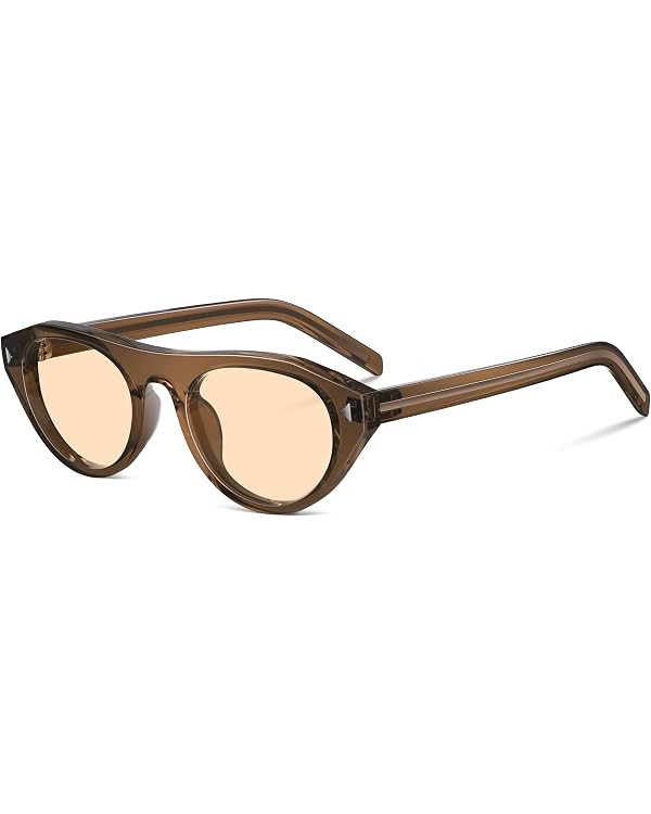 Retro Oval Sunglasses for Women Men Small Narrow 90s Vintage Round Shades UV400 Lightweight Desig... | Amazon (US)