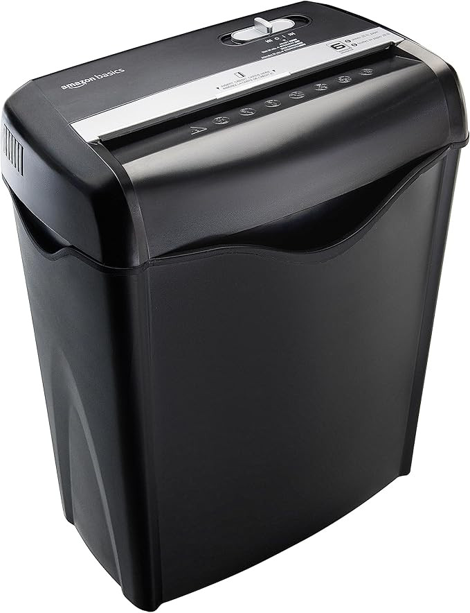 Amazon Basics 6 Sheet Cross Cut Paper and Credit Card Home Office Shredder with 3.8 Gallon Bin, B... | Amazon (US)