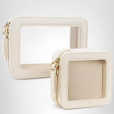 Prite Small Makeup Bag for Women Portable Clear Makeup Bag Cute Mini Waterproof Travel Cosmetic B... | Amazon (US)