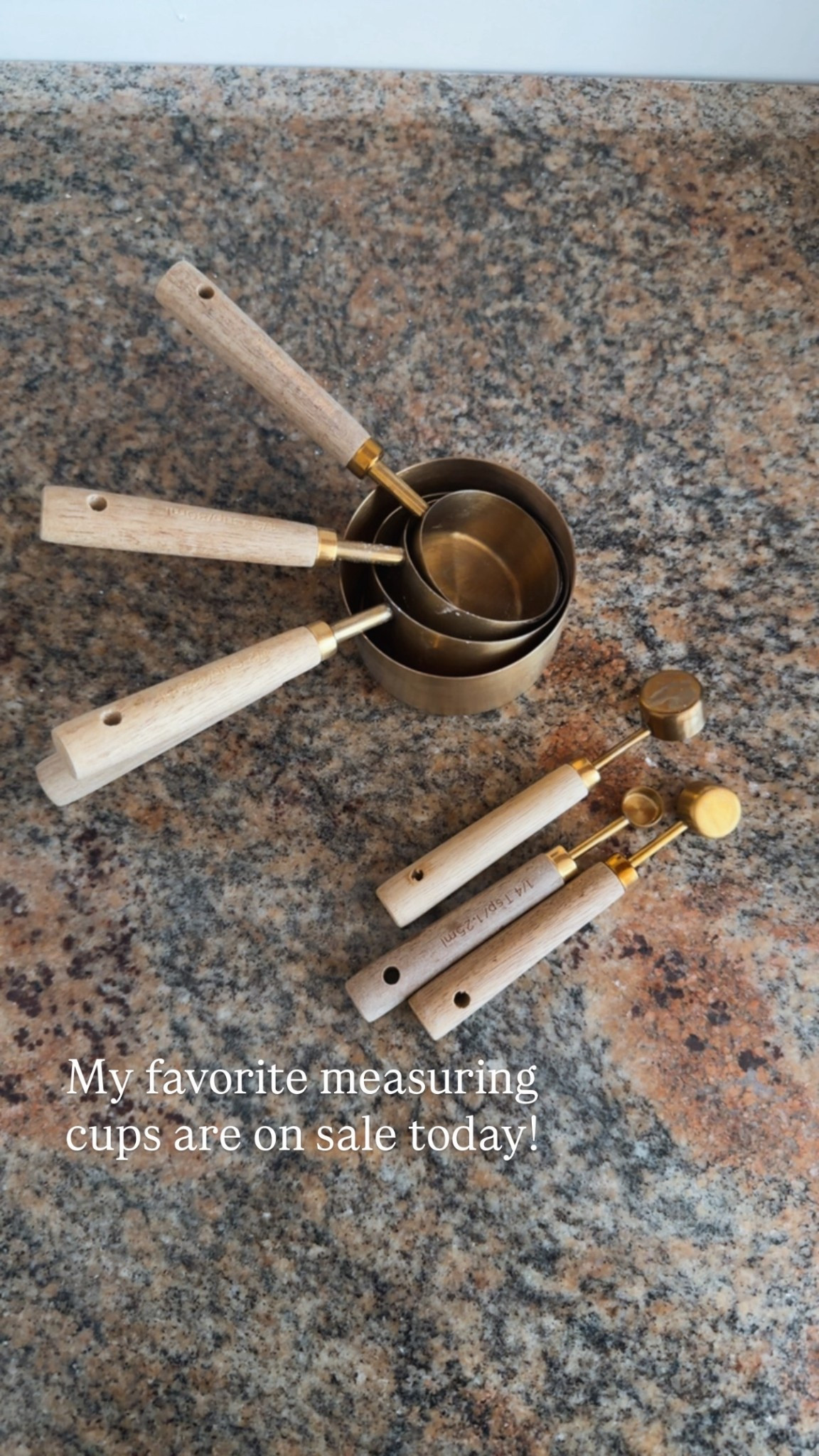 20% off just in time for baking season!
Brass measuring spoons and cups

#LTKSaleAlert #LTKHome #LTKHoliday