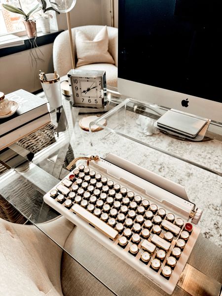QwerkyWriter S Typewriter Inspired Retro Wireless Keyboard. Acrylic Desk Accessories. Amazon Finds. 

#LTKstyletip #LTKhome