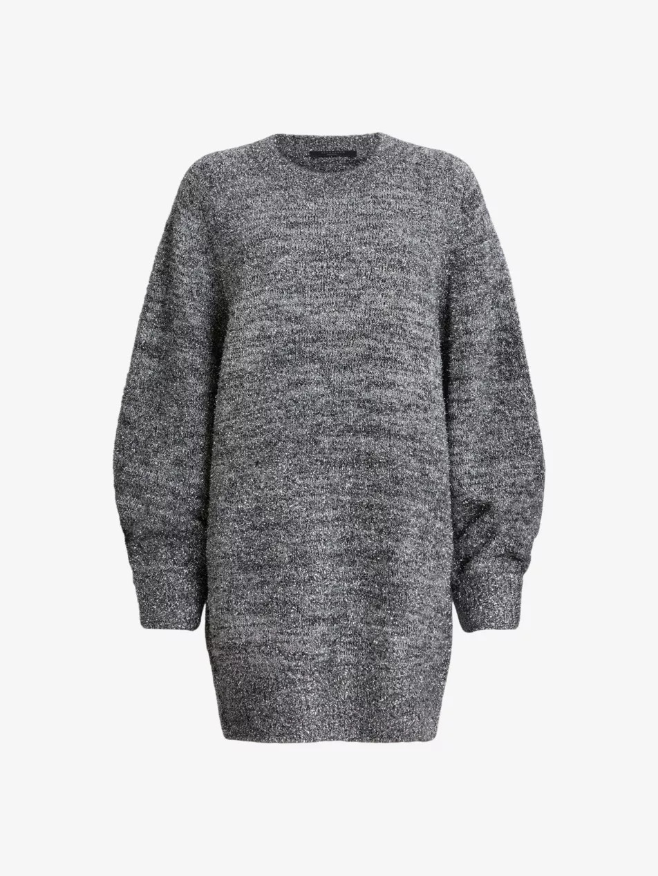 Dazzle oversized-fit metallic-knit mini dress | Selfridges