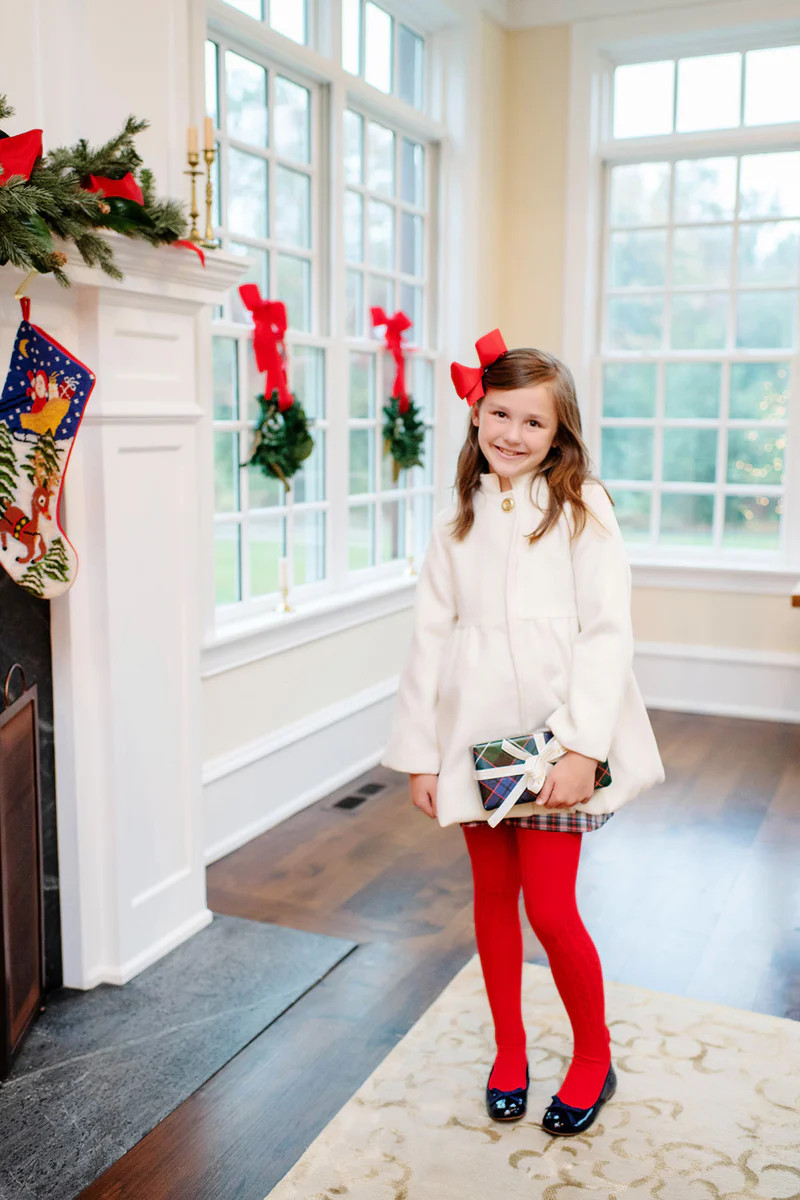 Penelope Peacoat - Palmetto Pearl with Palmetto Pearl Lining & Brass B | The Beaufort Bonnet Company